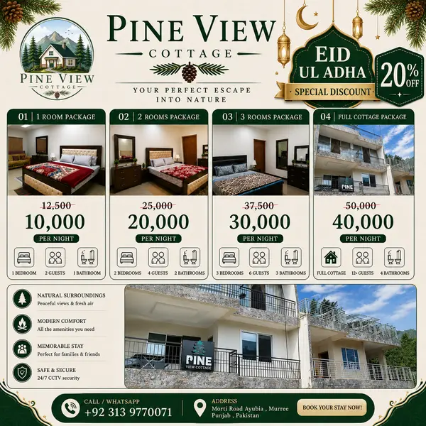 Pine View Cottage – Full Cottage & Separate Rooms Available