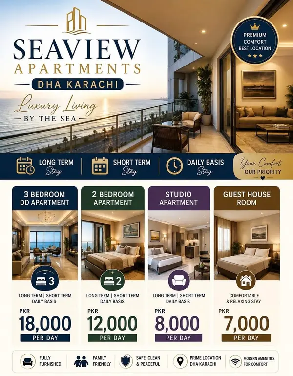 Luxury Seaview Apartments in DHA Karachi